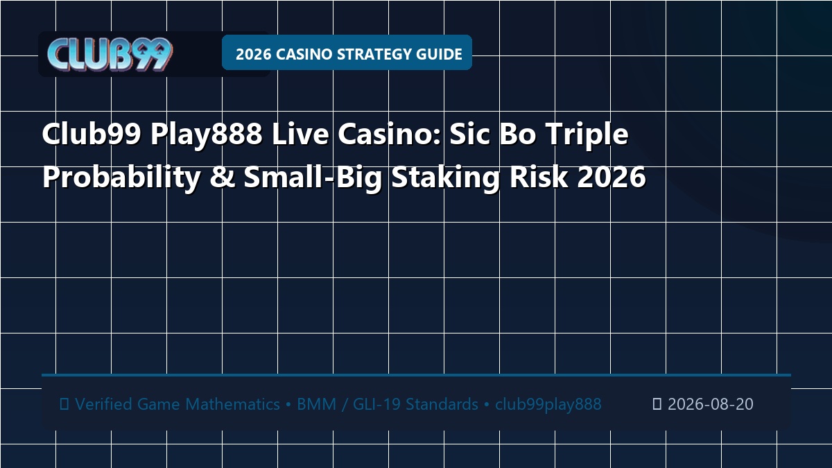 Club99 Play888 Live Casino: Sic Bo Triple Probability & Small-Big Staking Risk 2026